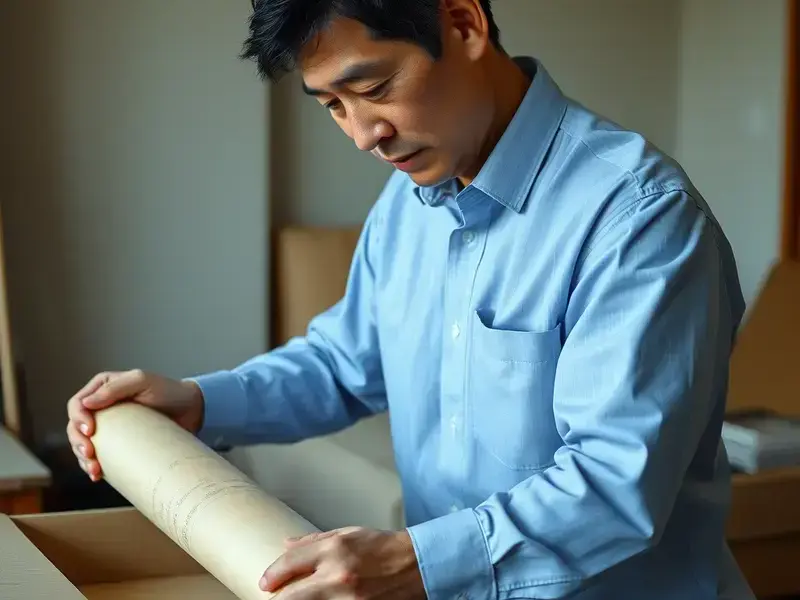 出張先で応急処置を行う修復師