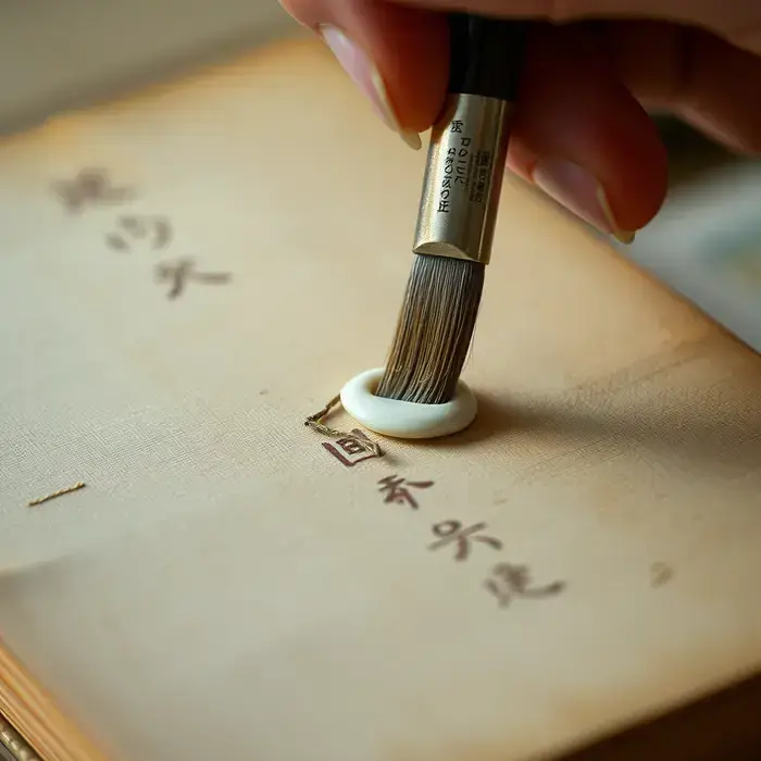 和綴本の修復作業